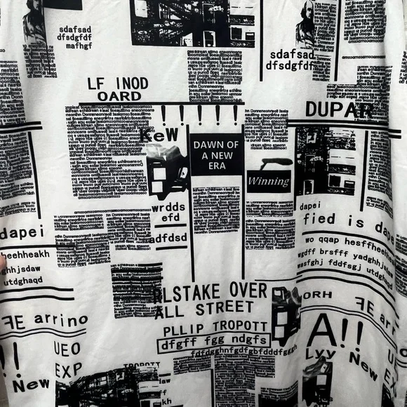 SHEIN Newspaper Print Mini Dress - Size S - Picture 3 of 8